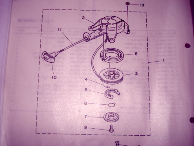 Yamaha foradeborda motor Wire, throttle 4A, 5C